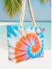 Canvas Tie Dye Print Shoulder Tote